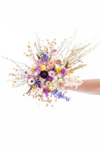 Bouquet de fleurs séchées multicolores