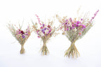 Bouquet fleurs séchées tons rose en trois tailles