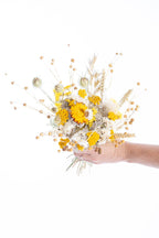 Bouquet de fleurs séchées bio françaises ton jaune