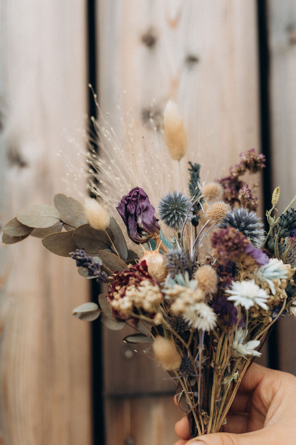 Bouquet de fleurs séchées artisanal en fleurs françaises
