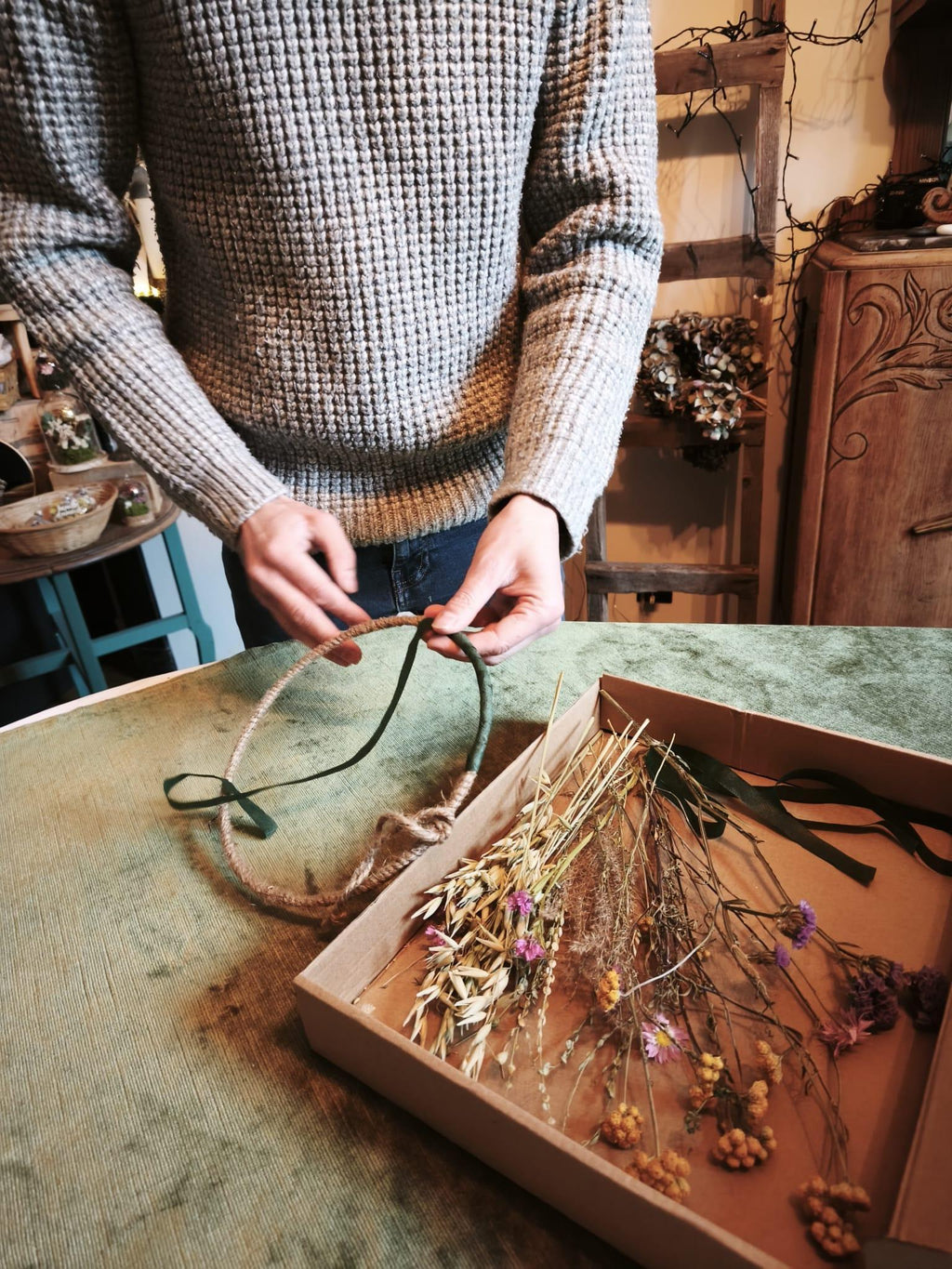 Couronne de fleurs séchées bio Terralya – Kit signature Atelier Boui-Boui