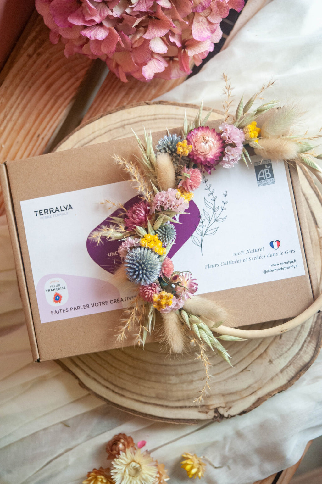 kit diy couronne signature marie althea creation fleurs sechees