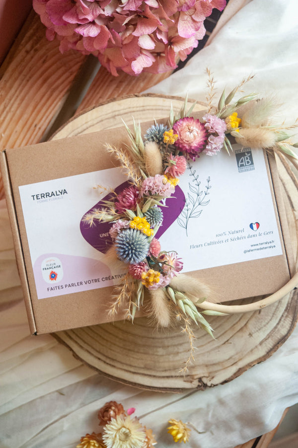 kit diy couronne signature marie althea creation fleurs sechees