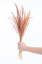 Fleur de pays teintée en terracotta chaud et intense