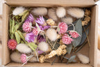 Kit d’assemblage floral douceur botanique en têtes de fleurs séchées