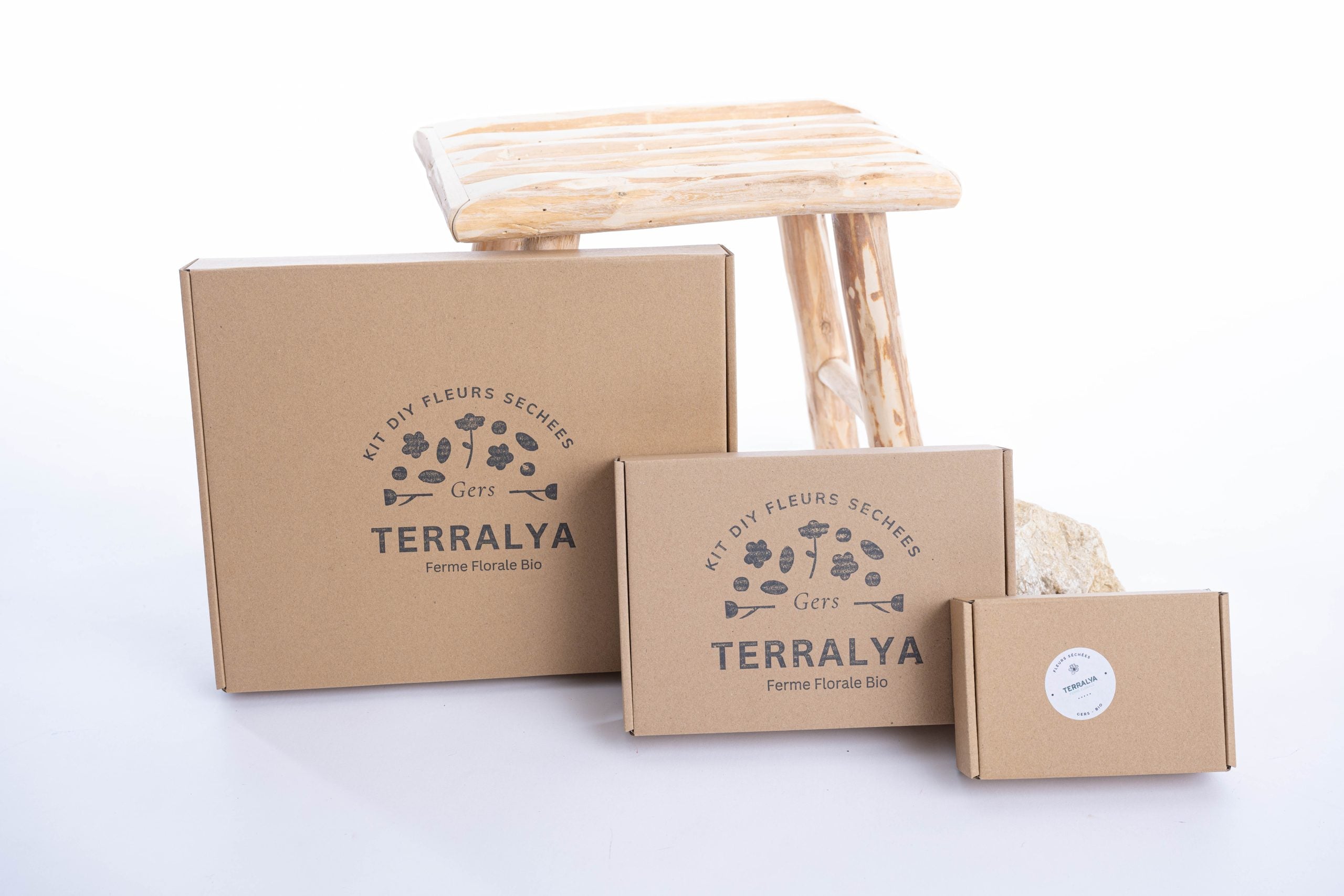 Kit DIY fleurs séchées bio en trois tailles