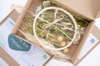 kit diy couronne nature vert blanc fleurs sechees artisanales bio