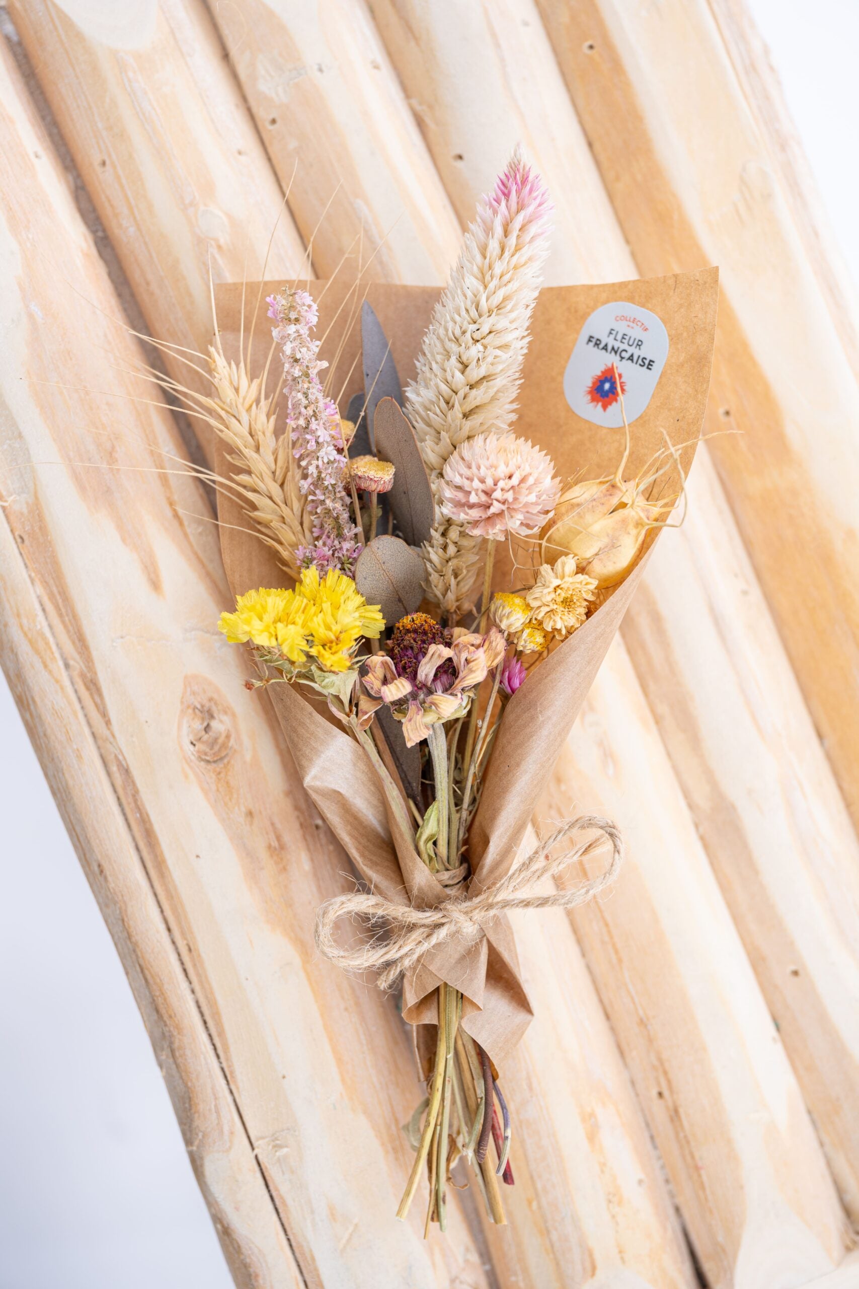 Mini bouquet de fleurs séchées naturelles en mélange de variétés